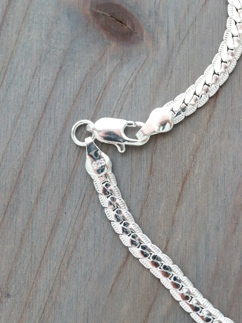 S925 5mm Flat Curb Cuban Chain Necklace Sterling Silver